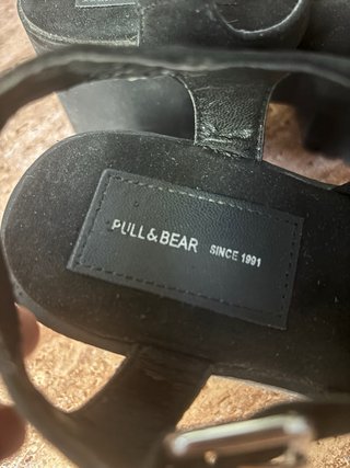 Sandalias plataforma Pull & Bear negras