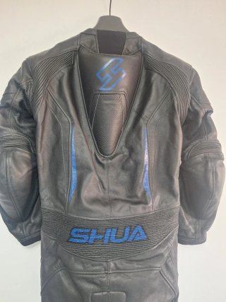 Mono de Moto SHUA Negro y Azul talla 50