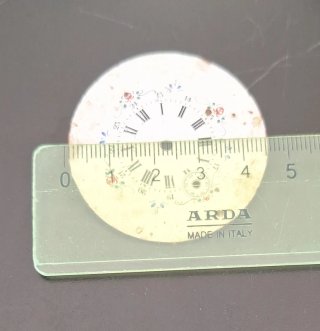 Quadrante ceramica antico orologio tasca