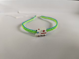 Pulsera Ambulancia Plata 925 Ajustable Artesanal