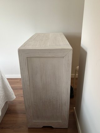 cómoda madera maciza blanco Shabby.