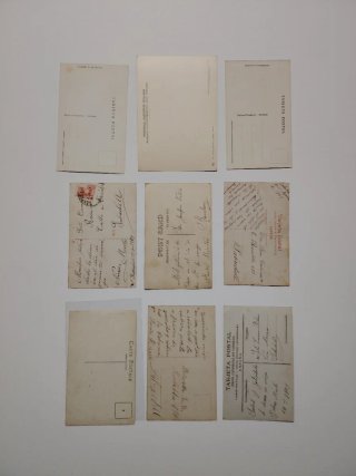 Lote 9 postales antiguas