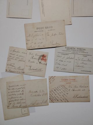 Lote 9 postales antiguas