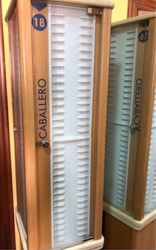 Vitrina expositora para correas