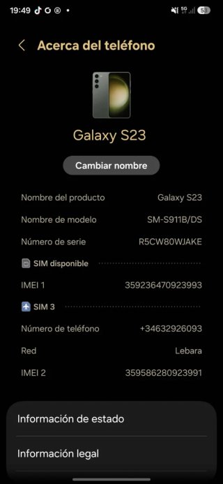 Samsung Galaxy S23 256GB Gris
