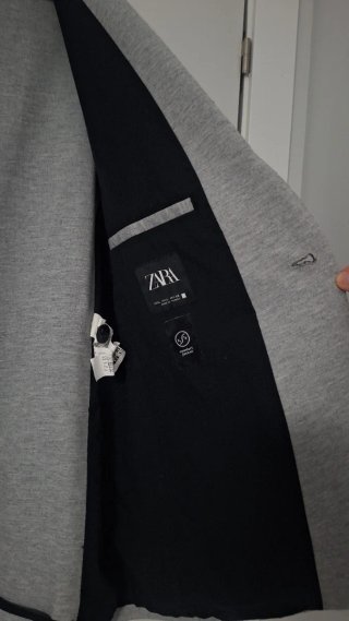 Chaqueta Zara Gris Talla L