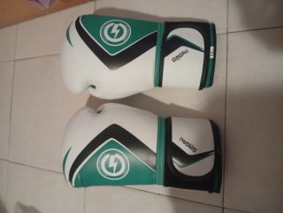 Guantes de boxeo MOVE blancos y verdes