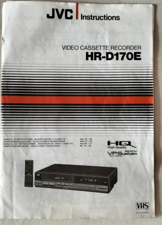 Reproductor VHS JVC HR-D170E HQ