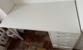 Escritorio Blanco Ikea con Cajonera