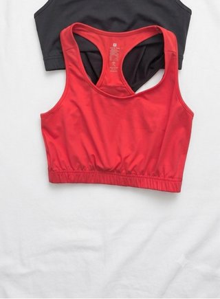 Camiseta deportiva Domyos Talla S Negra y Rosa