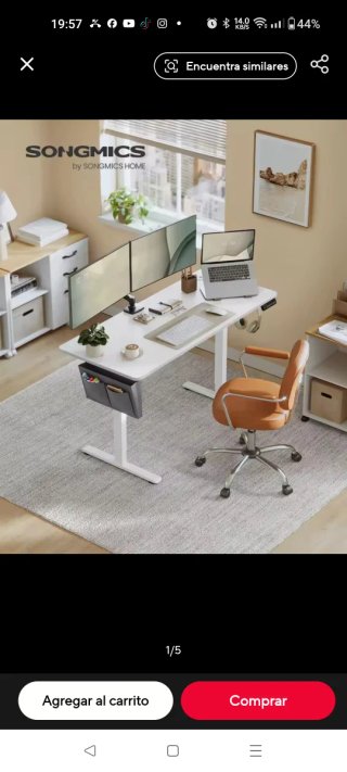 Mesa escritorio elevable eléctrica 140x60cm
