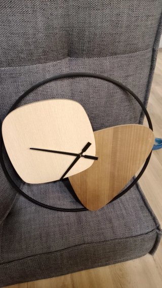 Reloj de pared moderno madera y metal
