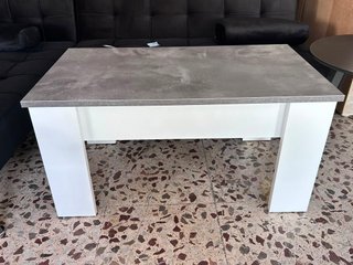 OFERTA!! MESA DE CENTRO ELEVABLE GRIS Y BLANCA
