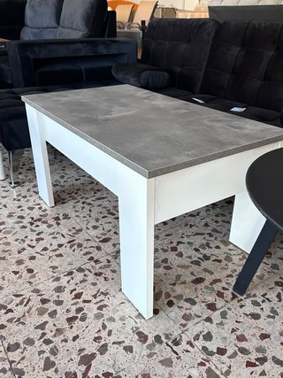OFERTA!! MESA DE CENTRO ELEVABLE GRIS Y BLANCA