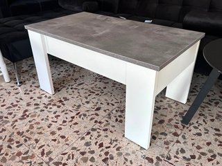 OFERTA!! MESA DE CENTRO ELEVABLE GRIS Y BLANCA