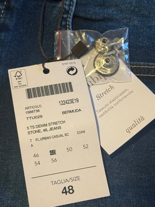 Bermuda jeans uomo tg.48