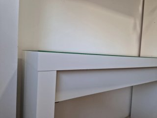 Tocador IKEA MALM Blanco y Cristal