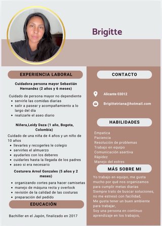 Niñera/Cuidadora pers. mayores/ Limpiadora
