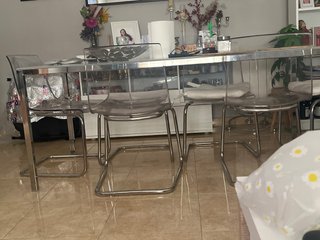 Comedor 6 Sillas Transparentes