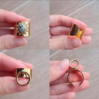 Conjunto 6 anillos dorados