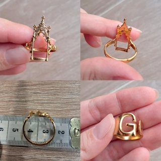 Conjunto 6 anillos dorados