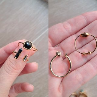 Conjunto 6 anillos dorados