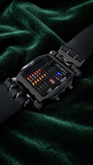 Reloj LED Matrix Cyberpunk Y2K
