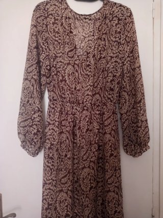 Vestido largo estampado Zara Talla M