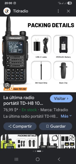 Walkie Tidradio H8
