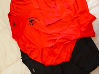Top brillante malla negro talla única