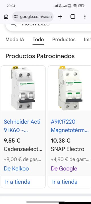 Schneider IK60N Automático 2x20A
