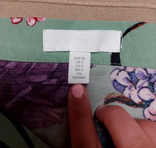 Falda larga floral talla 36 o 34-36