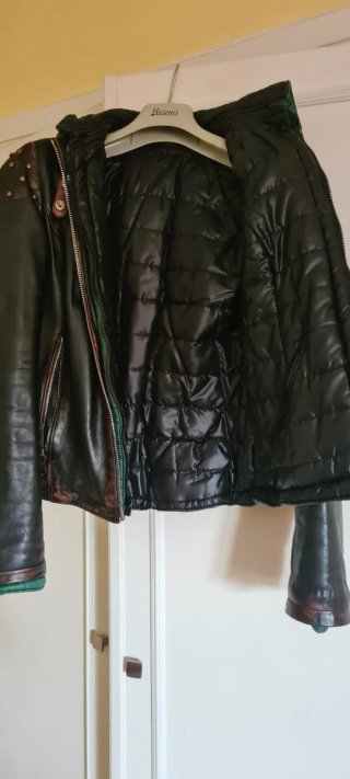 Cazadora Piel Reversible  Marrón/Verde