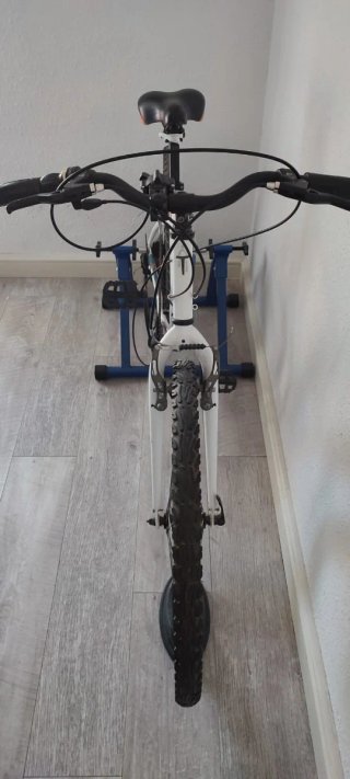 Bicicleta blanca + rodillo