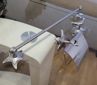 Set de baño estrellas plateadas