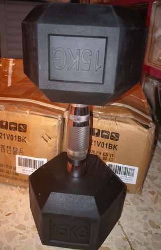 2 Mancuernas Hexagonales 15 kg