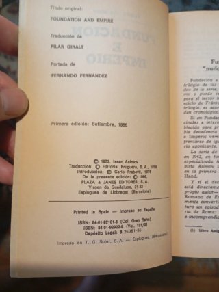 Lote 3 Libros Isaac Asimov - Saga Fundación (1ª Ed