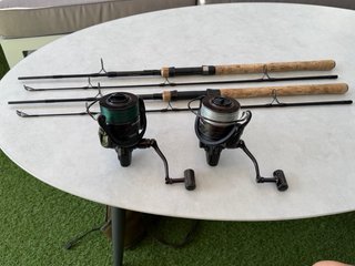 2 cañas 6 pies + carretes(cambio x barca o pato)