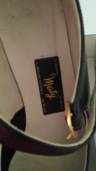Zapatos Flamenco Negros Talla 38 (tallaje antiguo)