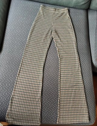 Pantalón largo de cuadros Pull&Bear