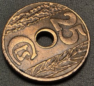 Moneda 25 céntimos España 1938 Cobre