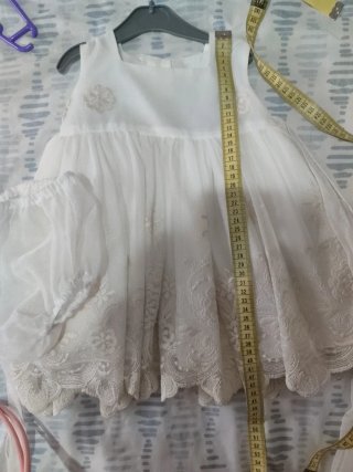Vestido de ceremonia blanco encaje con braguita