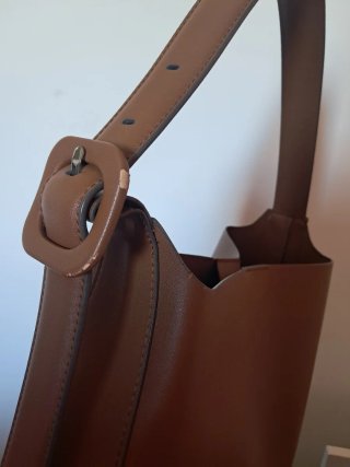Bolso shopper marrón