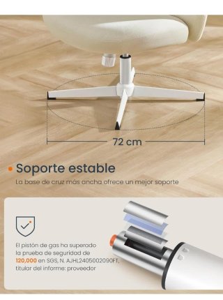 Silla de oficina gris y blanca