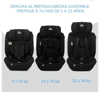 Silla de coche negra marca tēral