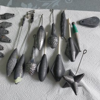 Plomadas de pesca variadas