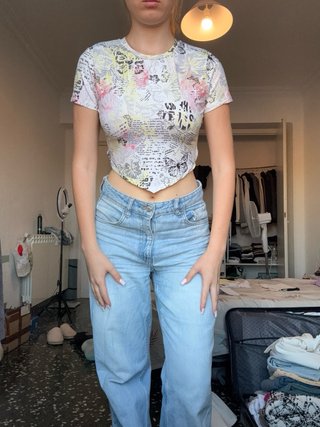 Top Bershka estampado XS