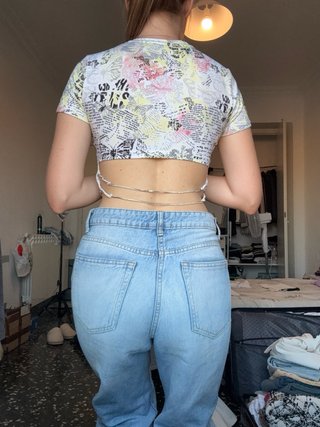 Top Bershka estampado XS