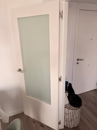 Puerta doble de salón con cristal
