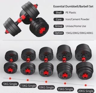 Set Mancuernas 10/15/20 kg + Barra